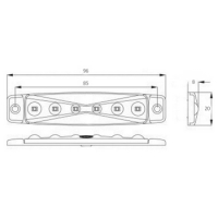 LED contourverlichting / zijmarkering rood